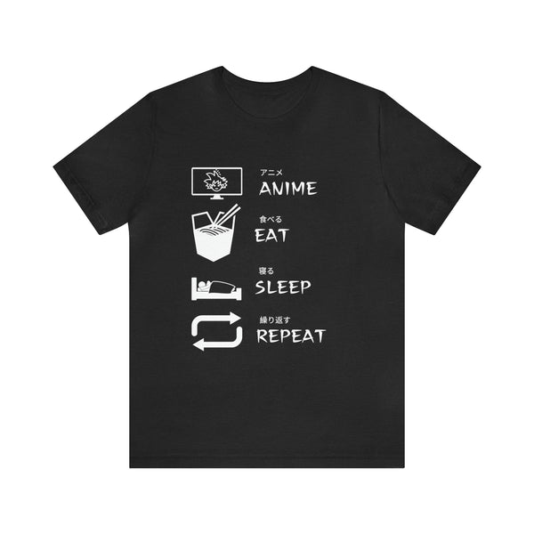 Anime, Eat, Sleep, Repeat Anime Graphic T-Shirt