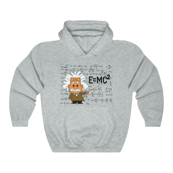 Einstein Cartoon E=MC2 Graphic Hoodie