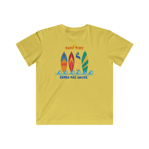 Surf Time Catch The Waves Kids Graphic Tee
