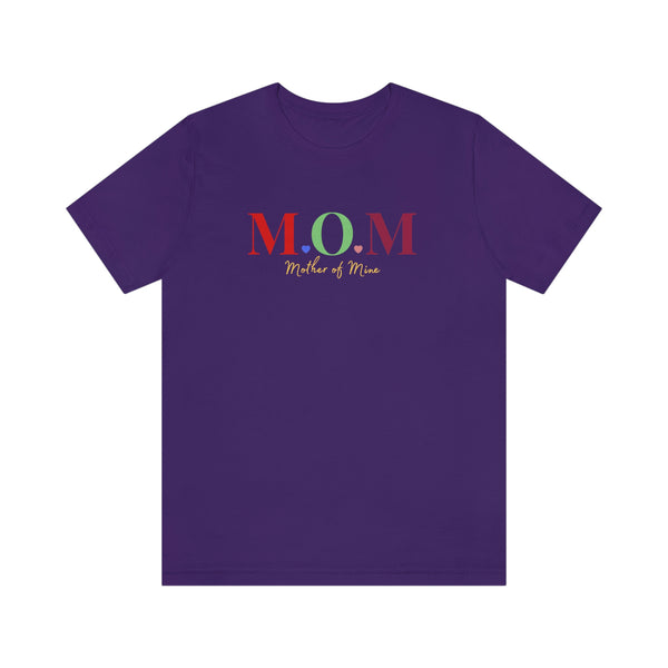 MOM Mother of Mine Colorful Acronym Graphic T-Shirt