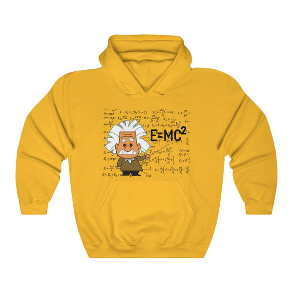 Einstein Cartoon E=MC2 Graphic Hoodie
