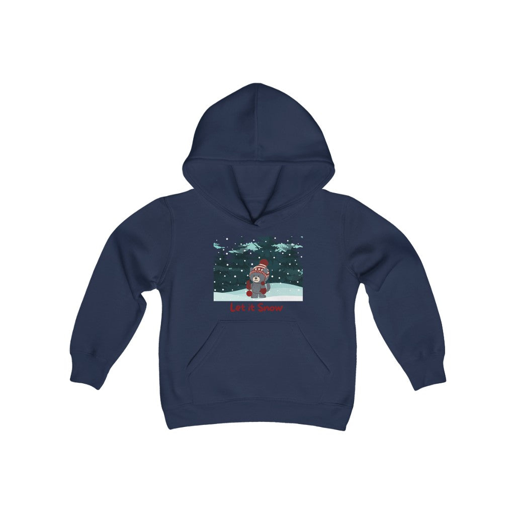 Let It Snow Bear Kids Hoodie