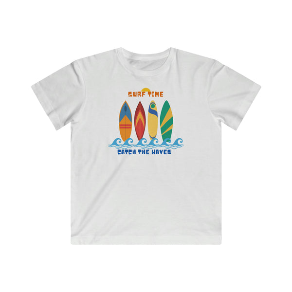 Surf Time Catch The Waves Kids Graphic Tee