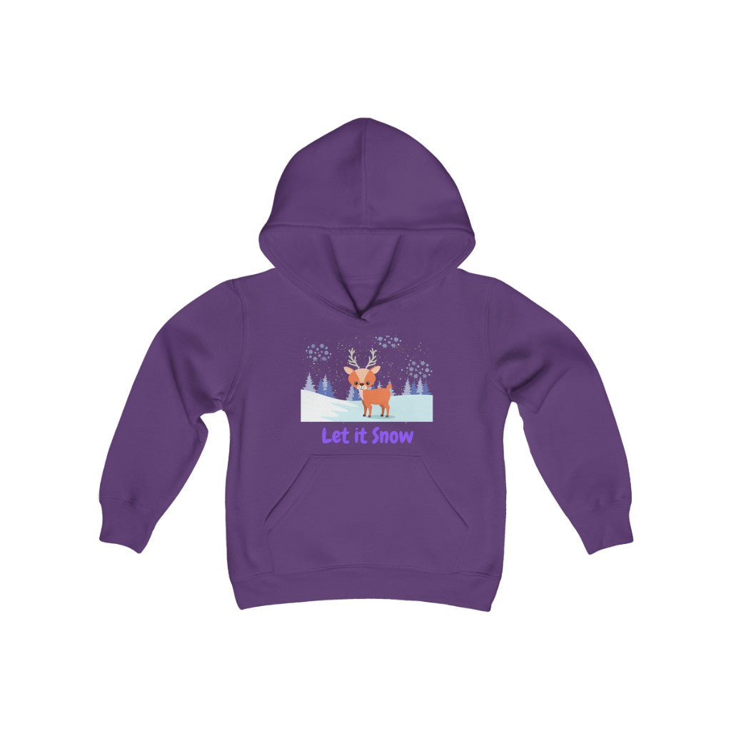 Let It Snow Reindeer Kids Hoodie