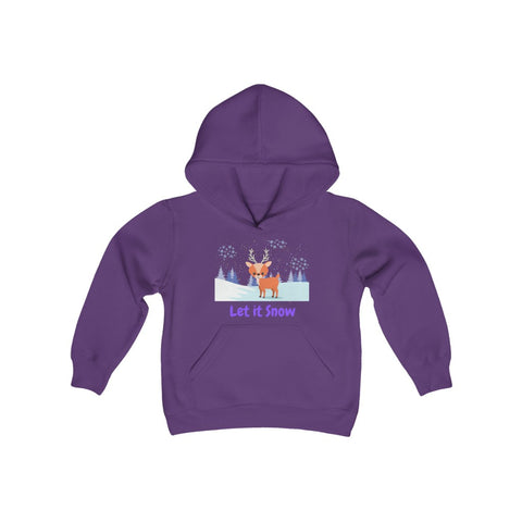 Let It Snow Reindeer Kids Hoodie