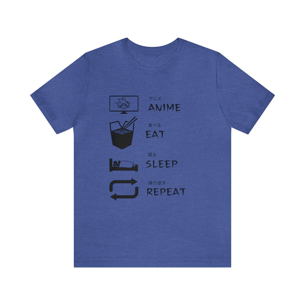 Anime, Eat, Sleep, Repeat Anime Graphic T-Shirt