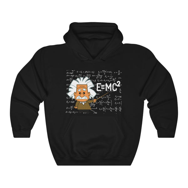 Einstein Cartoon E=MC2 Graphic Hoodie