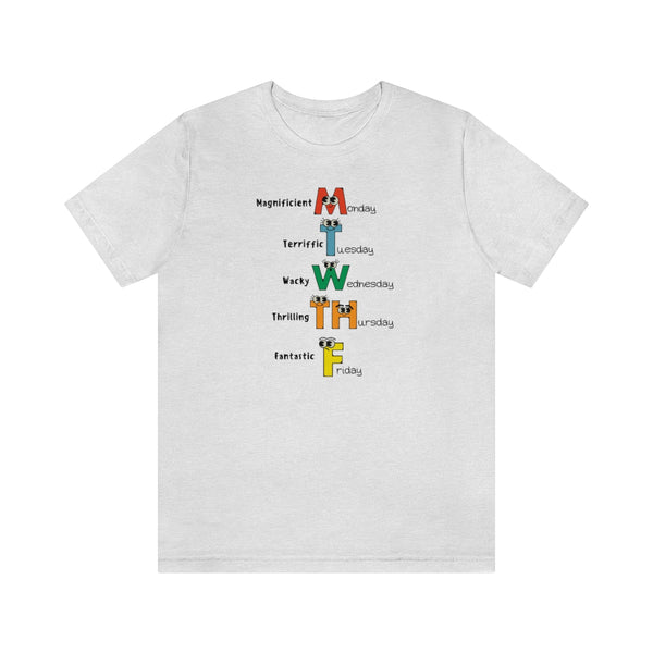 School Days Of The Week Character T-Shirt