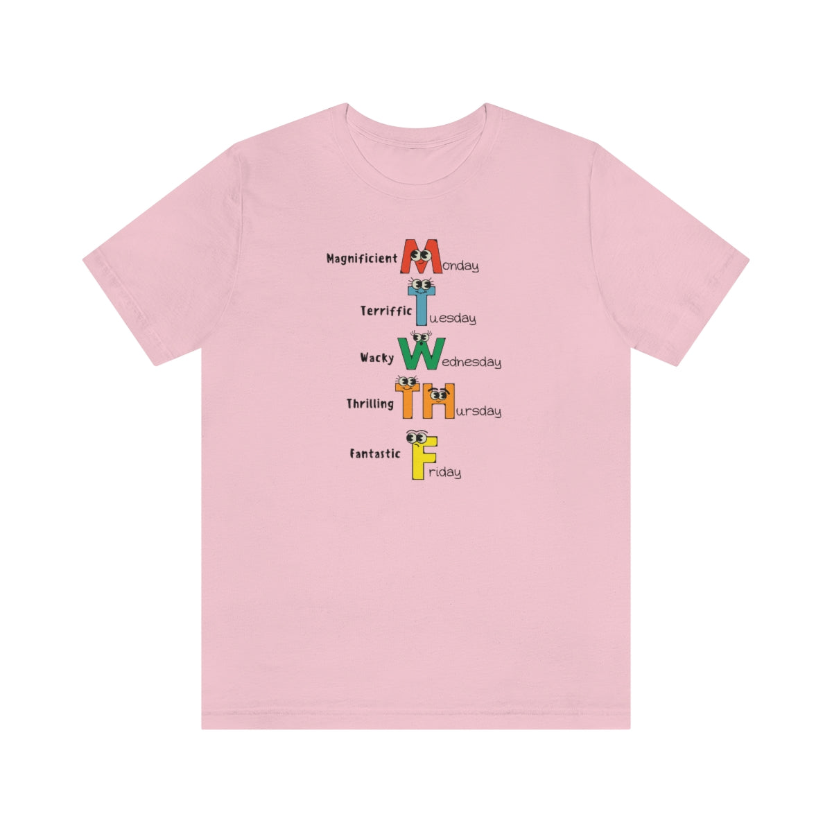 School Days Of The Week Character T-Shirt