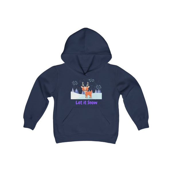 Let It Snow Reindeer Kids Hoodie
