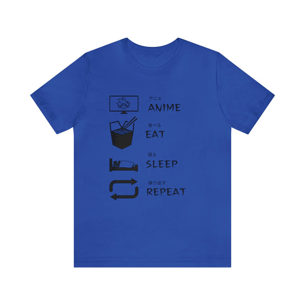 Anime, Eat, Sleep, Repeat Anime Graphic T-Shirt