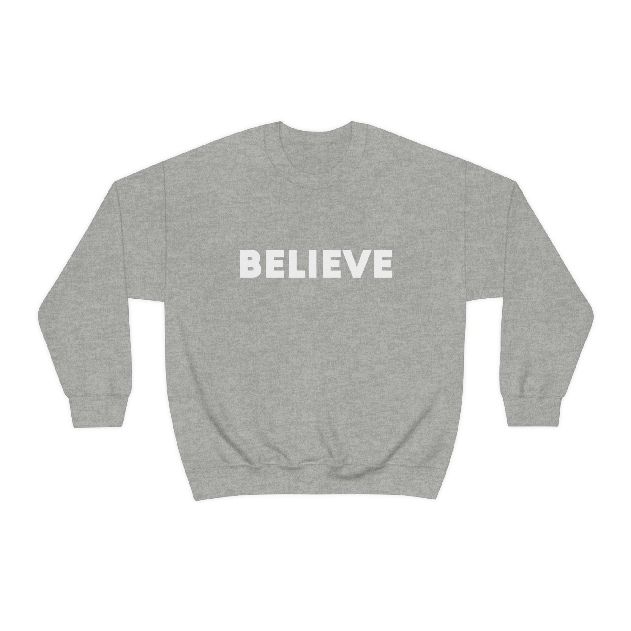 Believe Positive Affirmation Graphic Sweatshirt