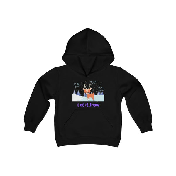 Let It Snow Reindeer Kids Hoodie
