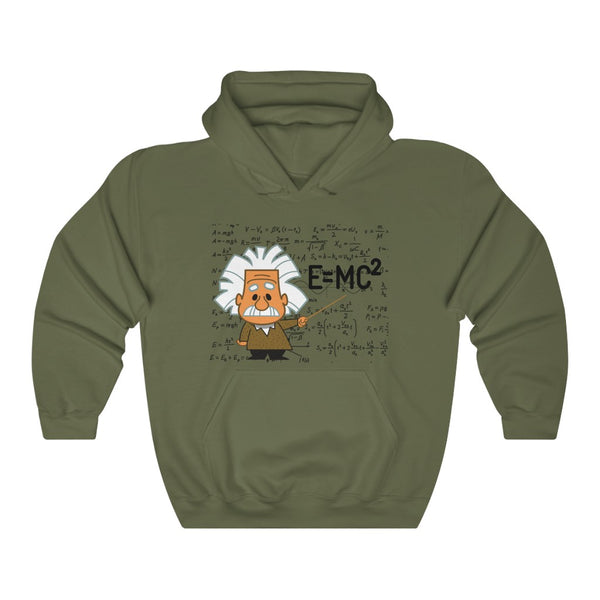 Einstein Cartoon E=MC2 Graphic Hoodie