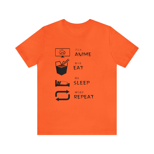 Anime, Eat, Sleep, Repeat Anime Graphic T-Shirt
