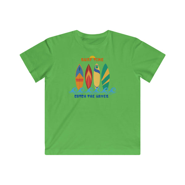 Surf Time Catch The Waves Kids Graphic Tee