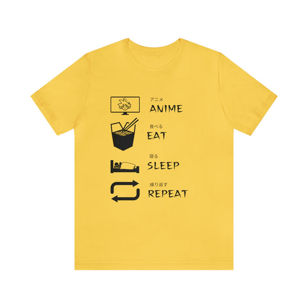 Anime, Eat, Sleep, Repeat Anime Graphic T-Shirt