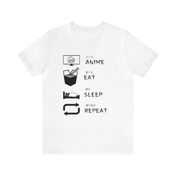 Anime, Eat, Sleep, Repeat Anime Graphic T-Shirt