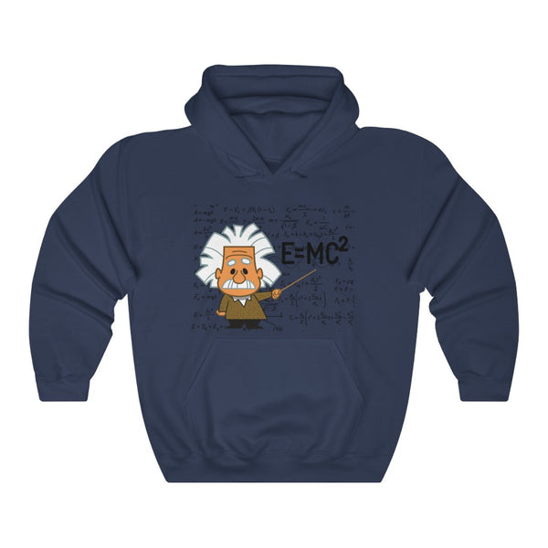 Einstein Cartoon E=MC2 Graphic Hoodie